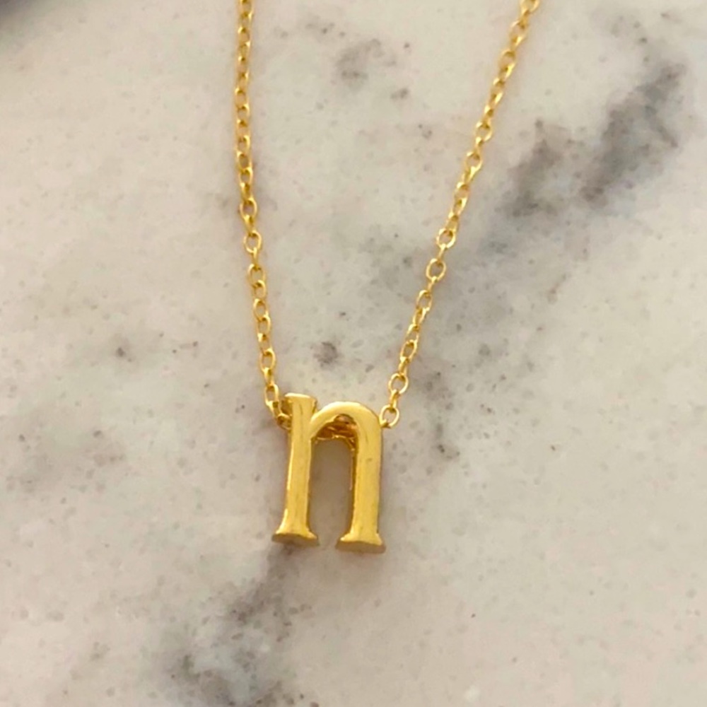Gold N necklace. Never worn.